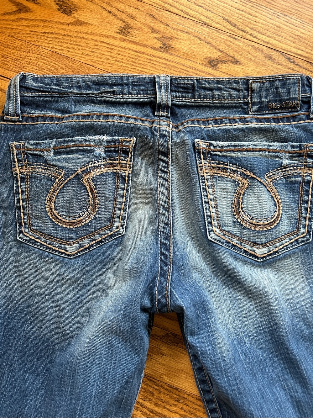 Big Star Women's Cropped Ankle Jeans in Medium Blue - Picture 6 of 6